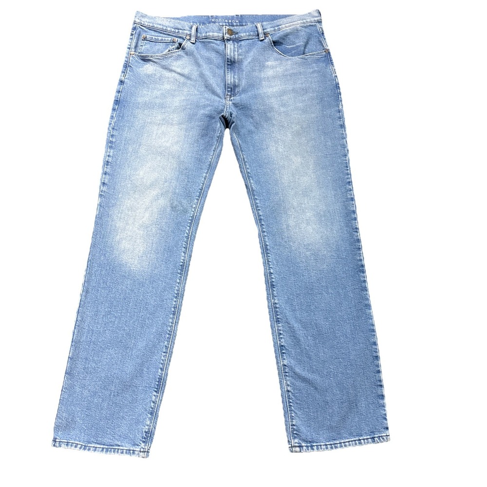 Mott & Bow Jeans Mens 40x32  Slim Fit Stretch Blue Denim Faded Straight Leg